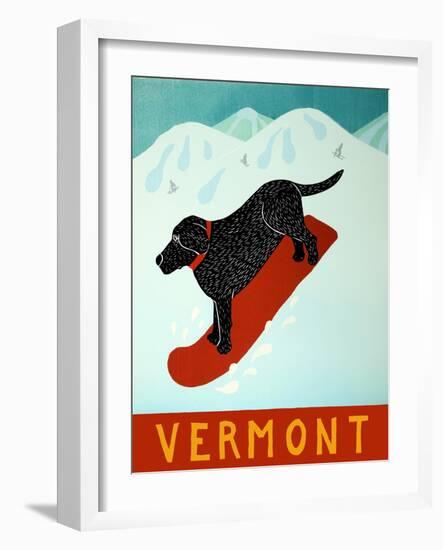 Vermont Snowboard Black-Stephen Huneck-Framed Giclee Print