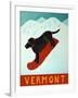 Vermont Snowboard Black-Stephen Huneck-Framed Giclee Print