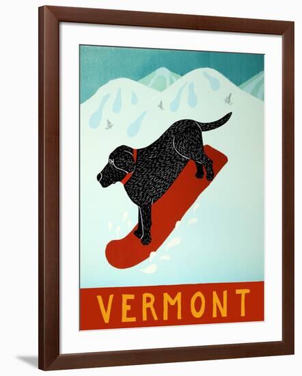 Vermont Snowboard Black-Stephen Huneck-Framed Giclee Print