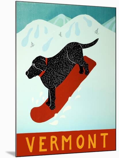 Vermont Snowboard Black-Stephen Huneck-Mounted Giclee Print