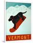 Vermont Snowboard Black-Stephen Huneck-Framed Premium Giclee Print