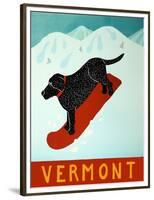 Vermont Snowboard Black-Stephen Huneck-Framed Premium Giclee Print