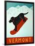 Vermont Snowboard Black-Stephen Huneck-Framed Premium Giclee Print