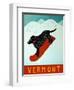 Vermont Snowboard Black-Stephen Huneck-Framed Giclee Print