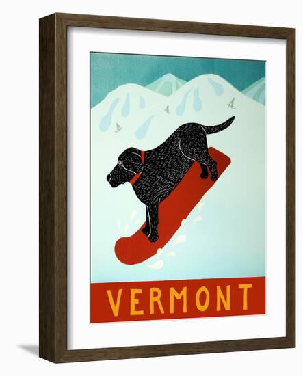 Vermont Snowboard Black-Stephen Huneck-Framed Premium Giclee Print