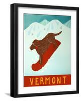 Vermont Snowboard Choc-Stephen Huneck-Framed Giclee Print
