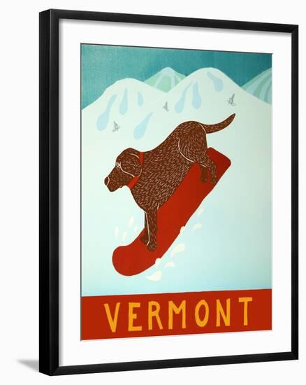 Vermont Snowboard Choc-Stephen Huneck-Framed Giclee Print