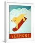 Vermont Snowboard Yellow-Stephen Huneck-Framed Giclee Print