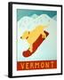 Vermont Snowboard Yellow-Stephen Huneck-Framed Giclee Print