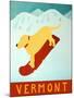 Vermont Snowboard Yellow-Stephen Huneck-Mounted Giclee Print