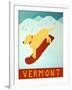 Vermont Snowboard Yellow-Stephen Huneck-Framed Giclee Print