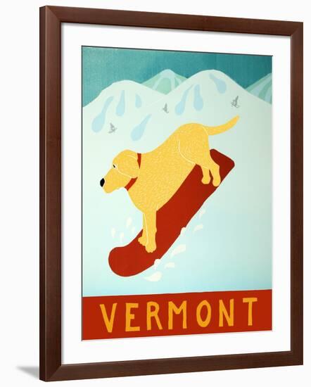 Vermont Snowboard Yellow-Stephen Huneck-Framed Giclee Print