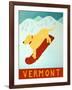 Vermont Snowboard Yellow-Stephen Huneck-Framed Giclee Print