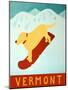 Vermont Snowboard Yellow-Stephen Huneck-Mounted Giclee Print