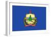 Vermont State Flag-Lantern Press-Framed Art Print