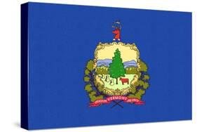 Vermont State Flag-Lantern Press-Stretched Canvas