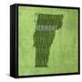 Vermont State Words-David Bowman-Framed Stretched Canvas