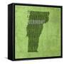 Vermont State Words-David Bowman-Framed Stretched Canvas