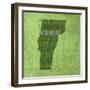 Vermont State Words-David Bowman-Framed Giclee Print