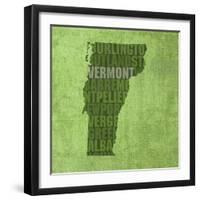 Vermont State Words-David Bowman-Framed Giclee Print