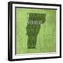 Vermont State Words-David Bowman-Framed Giclee Print