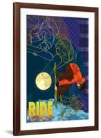 Vermont - Timelapse Snowboarder-Lantern Press-Framed Art Print