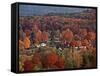 Vermont Town in the Fall, USA-Charles Sleicher-Framed Stretched Canvas