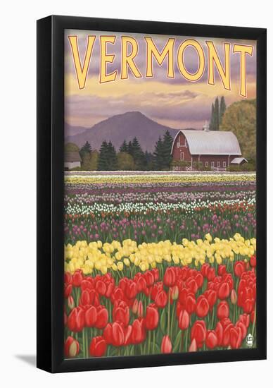 Vermont - Tulip Fields-null-Framed Poster