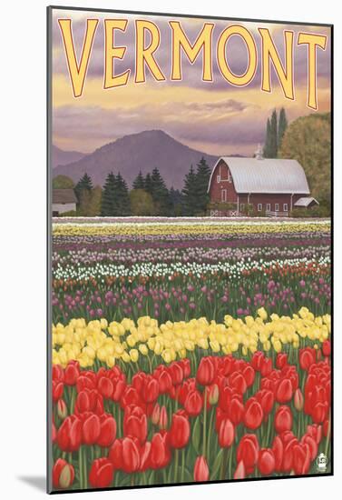 Vermont - Tulip Fields-null-Mounted Poster