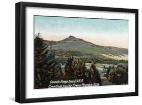 Vermont, View of Camels Hump from Central Vermont Railroad-Lantern Press-Framed Art Print