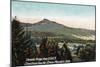 Vermont, View of Camels Hump from Central Vermont Railroad-Lantern Press-Mounted Art Print