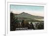 Vermont, View of Camels Hump from Central Vermont Railroad-Lantern Press-Framed Premium Giclee Print