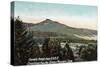 Vermont, View of Camels Hump from Central Vermont Railroad-Lantern Press-Stretched Canvas