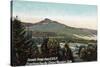 Vermont, View of Camels Hump from Central Vermont Railroad-Lantern Press-Stretched Canvas