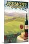 Vermont - Wine Country Scene-Lantern Press-Mounted Art Print