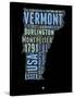 Vermont Word Cloud 1-NaxArt-Stretched Canvas