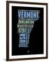 Vermont Word Cloud 1-NaxArt-Framed Art Print