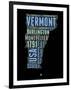 Vermont Word Cloud 1-NaxArt-Framed Art Print