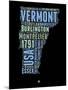 Vermont Word Cloud 1-NaxArt-Mounted Art Print