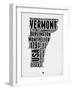 Vermont Word Cloud 2-NaxArt-Framed Art Print