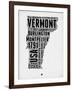 Vermont Word Cloud 2-NaxArt-Framed Art Print