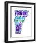 Vermont Word Cloud Map-NaxArt-Framed Art Print