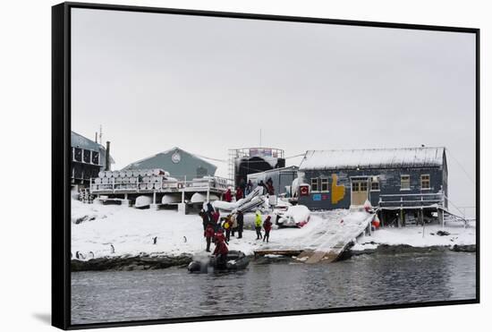Vernadsky Research Base, the Ukrainian Antarctic station at Marina Point on Galindez Island in the -Sergio Pitamitz-Framed Stretched Canvas