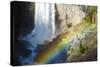 Vernal Falls and Hikers on the Mist Trail, California, Usa-Russ Bishop-Stretched Canvas
