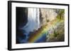 Vernal Falls and Hikers on the Mist Trail, California, Usa-Russ Bishop-Framed Photographic Print