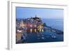 Vernazza at Dusk, Cinque Terre, UNESCO World Heritage Site, Liguria, Italy, Mediterranean, Europe-Mark Sunderland-Framed Photographic Print