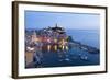 Vernazza at Dusk, Cinque Terre, UNESCO World Heritage Site, Liguria, Italy, Mediterranean, Europe-Mark Sunderland-Framed Photographic Print