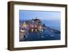 Vernazza at Dusk, Cinque Terre, UNESCO World Heritage Site, Liguria, Italy, Mediterranean, Europe-Mark Sunderland-Framed Photographic Print