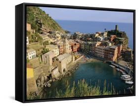 Vernazza, Cinque Terre, Liguria, Italy, Europe-Bruno Morandi-Framed Stretched Canvas