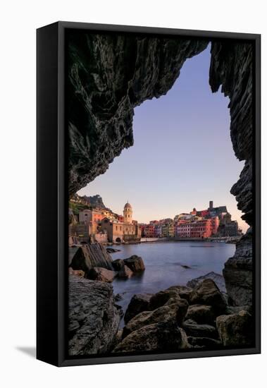 Vernazza, Cinque Terre, Liguria, Italy-ClickAlps-Framed Stretched Canvas